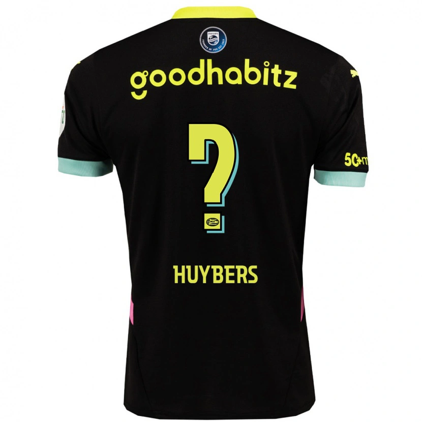 Danxen Män Quinten Huybers #0 Svart Gul Bortatröja Matchtröjor 2024/25 Tröjor T-Tröja
