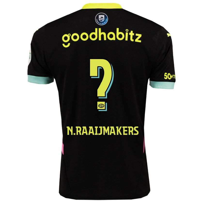 Danxen Män Niels Raaijmakers #0 Svart Gul Bortatröja Matchtröjor 2024/25 Tröjor T-Tröja