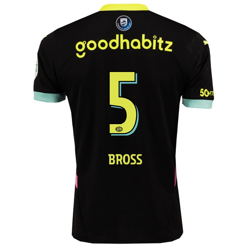 Danxen Män Melanie Bross #5 Svart Gul Bortatröja Matchtröjor 2024/25 Tröjor T-Tröja