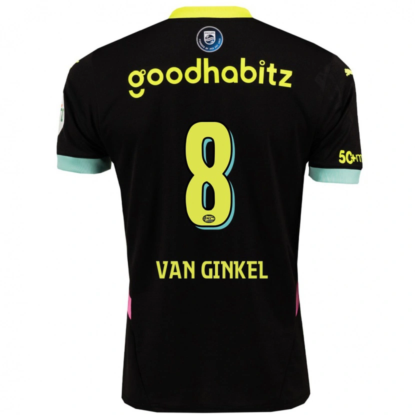 Danxen Män Marco Van Ginkel #8 Svart Gul Bortatröja Matchtröjor 2024/25 Tröjor T-Tröja