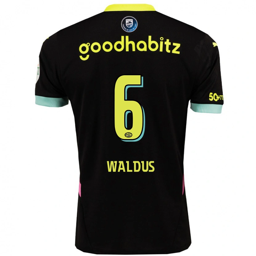 Danxen Män Maruschka Waldus #6 Svart Gul Bortatröja Matchtröjor 2024/25 Tröjor T-Tröja