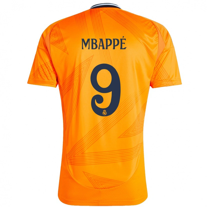 Danxen Män Kylian Mbappé #9 Orange Bortatröja Matchtröjor 2024/25 Tröjor T-Tröja