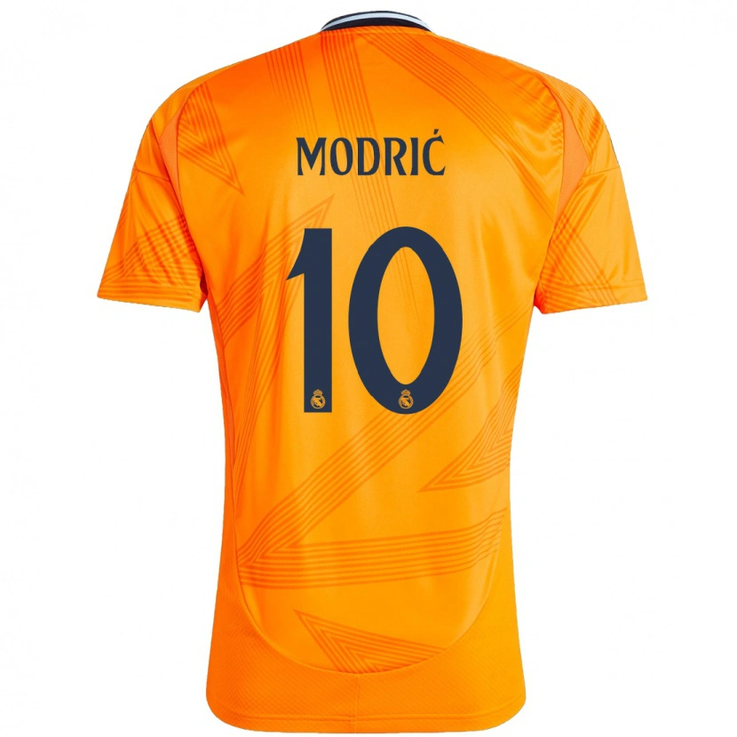 Danxen Män Luka Modric #10 Orange Bortatröja Matchtröjor 2024/25 Tröjor T-Tröja