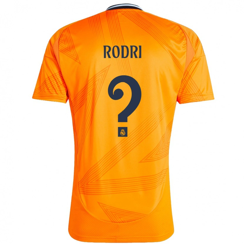Danxen Män Rodri #0 Orange Bortatröja Matchtröjor 2024/25 Tröjor T-Tröja