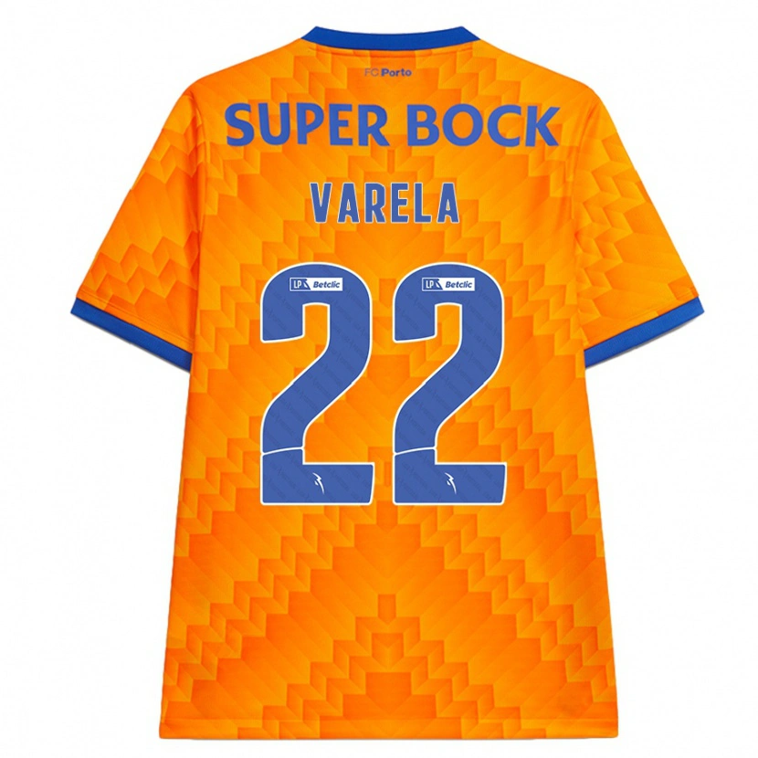 Danxen Män Alan Varela #22 Orange Bortatröja Matchtröjor 2024/25 Tröjor T-Tröja