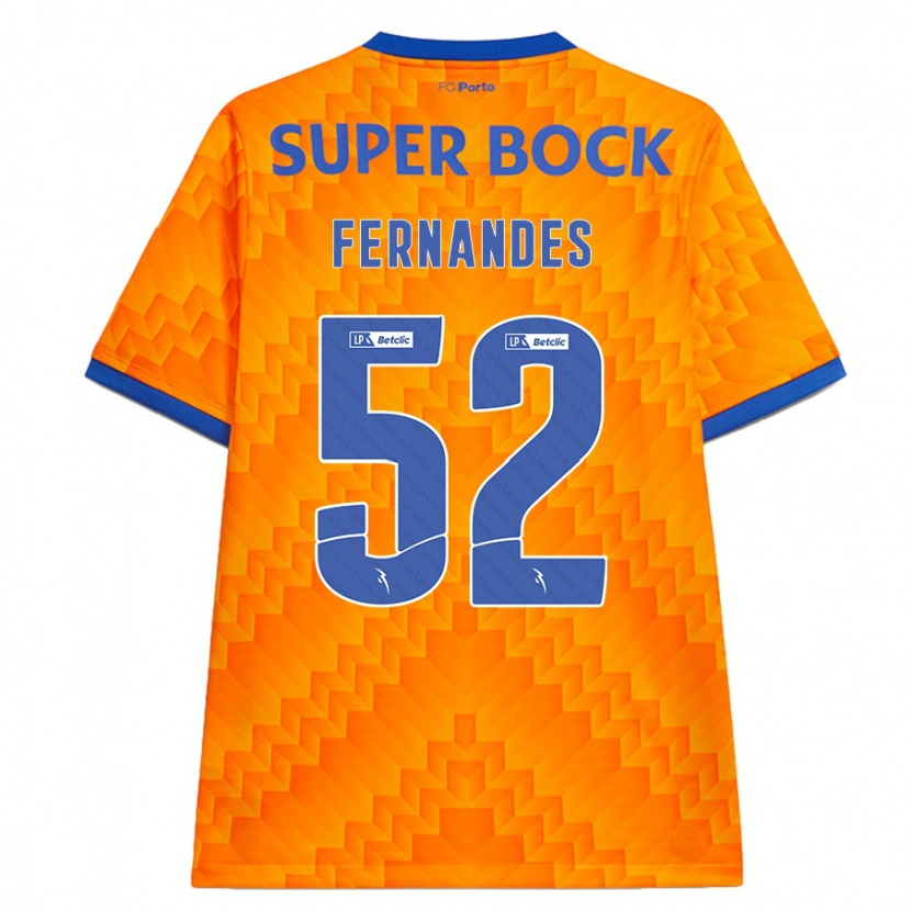 Danxen Män Martim Fernandes #52 Orange Bortatröja Matchtröjor 2024/25 Tröjor T-Tröja