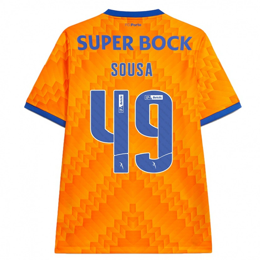 Danxen Män Gonçalo Sousa #49 Orange Bortatröja Matchtröjor 2024/25 Tröjor T-Tröja