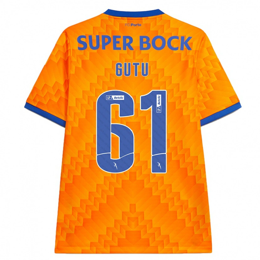 Danxen Män Denis Gutu #61 Orange Bortatröja Matchtröjor 2024/25 Tröjor T-Tröja