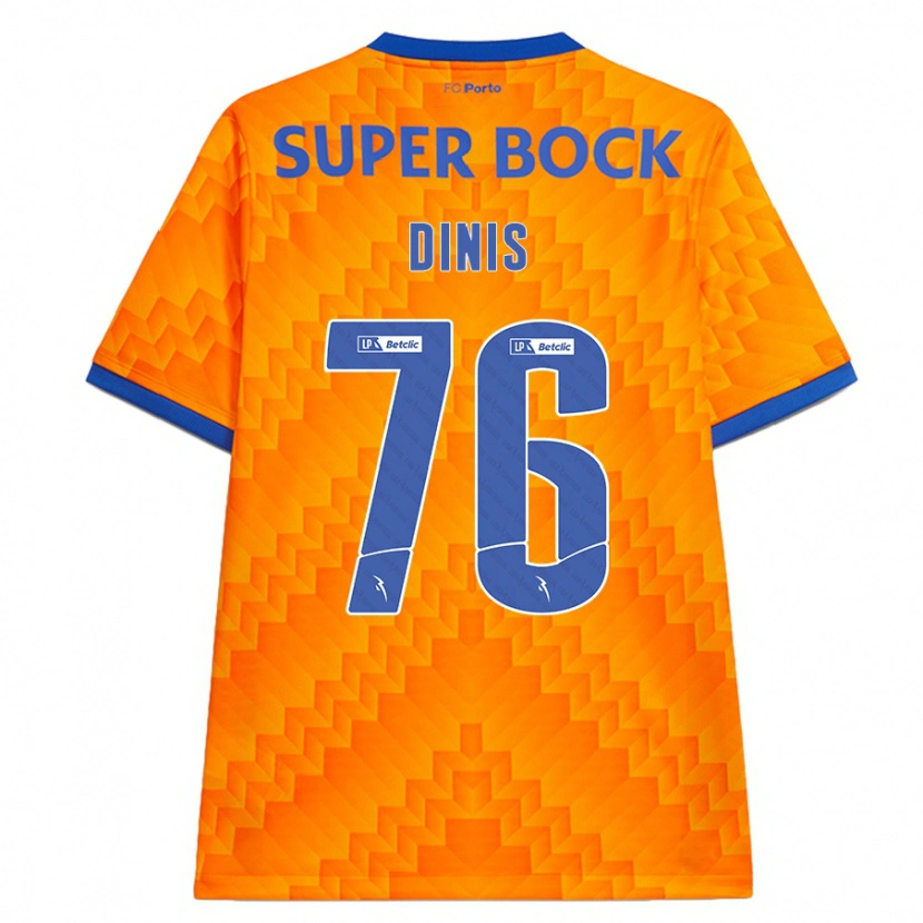 Danxen Män Dinis #76 Orange Bortatröja Matchtröjor 2024/25 Tröjor T-Tröja