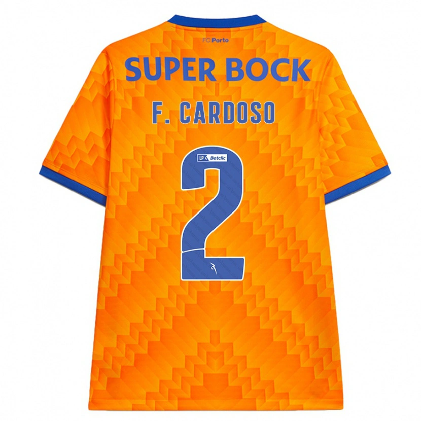 Danxen Män Fábio Cardoso #2 Orange Bortatröja Matchtröjor 2024/25 Tröjor T-Tröja