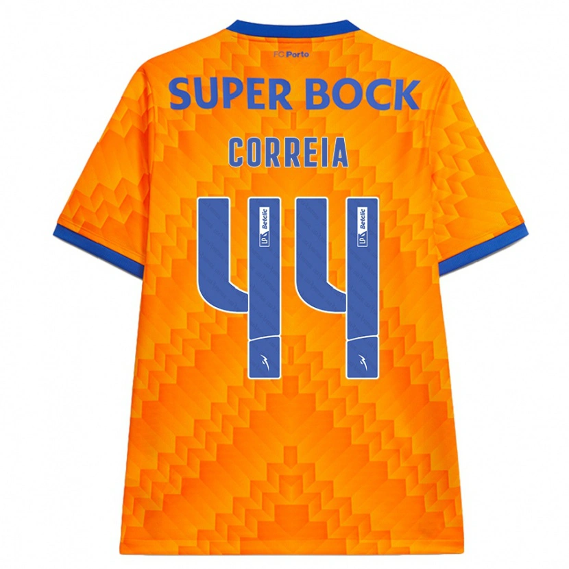 Danxen Män Romain Correia #44 Orange Bortatröja Matchtröjor 2024/25 Tröjor T-Tröja