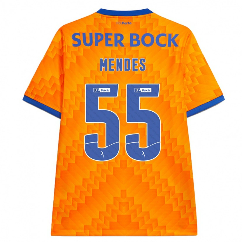 Danxen Män João Mendes #55 Orange Bortatröja Matchtröjor 2024/25 Tröjor T-Tröja