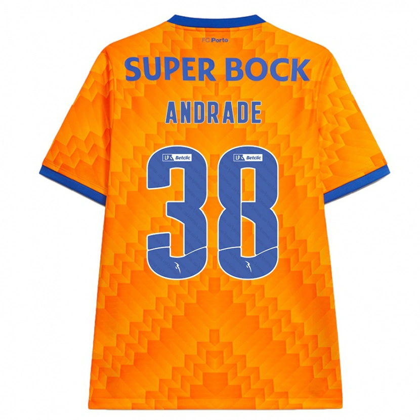 Danxen Män Fernando Andrade #38 Orange Bortatröja Matchtröjor 2024/25 Tröjor T-Tröja