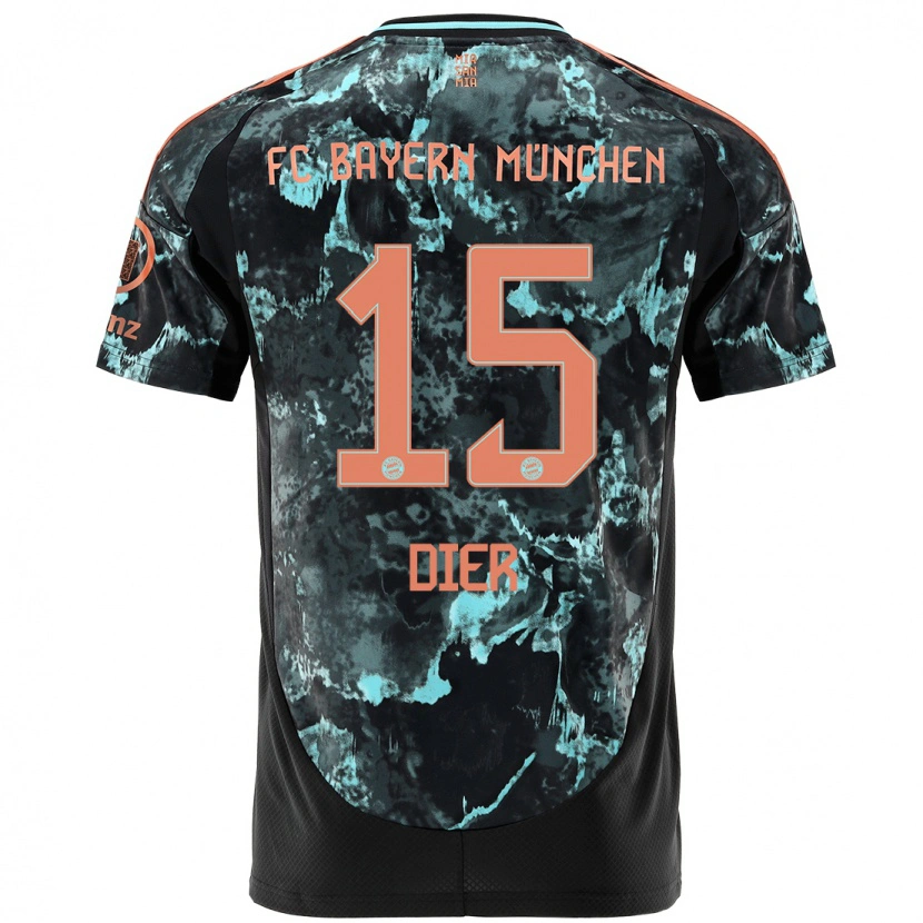 Danxen Män Eric Dier #15 Svart Bortatröja Matchtröjor 2024/25 Tröjor T-Tröja