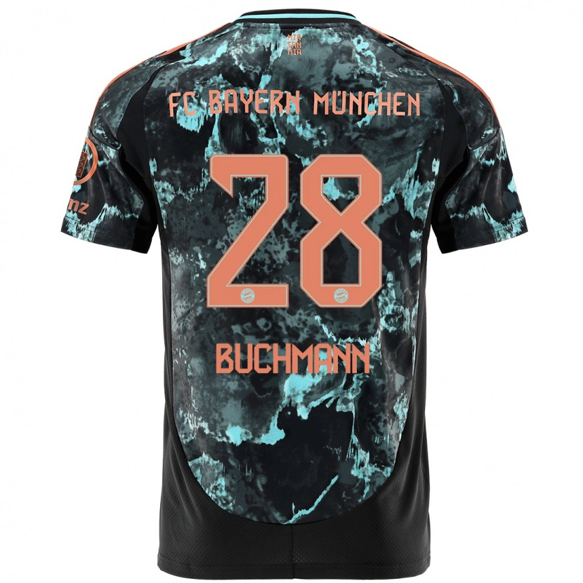 Danxen Män Tarek Buchmann #28 Svart Bortatröja Matchtröjor 2024/25 Tröjor T-Tröja