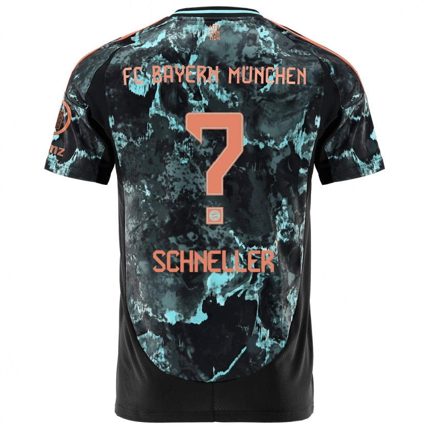 Danxen Män Lukas Schneller #0 Svart Bortatröja Matchtröjor 2024/25 Tröjor T-Tröja