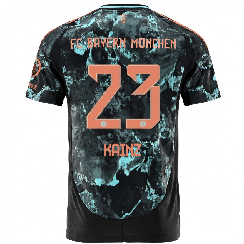 Danxen Män Manuel Kainz #23 Svart Bortatröja Matchtröjor 2024/25 Tröjor T-Tröja