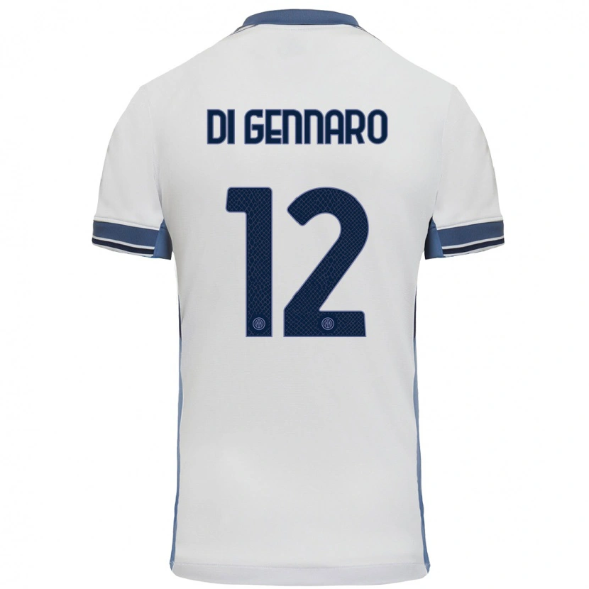 Danxen Män Raffaele Di Gennaro #12 Vit Grå Bortatröja Matchtröjor 2024/25 Tröjor T-Tröja