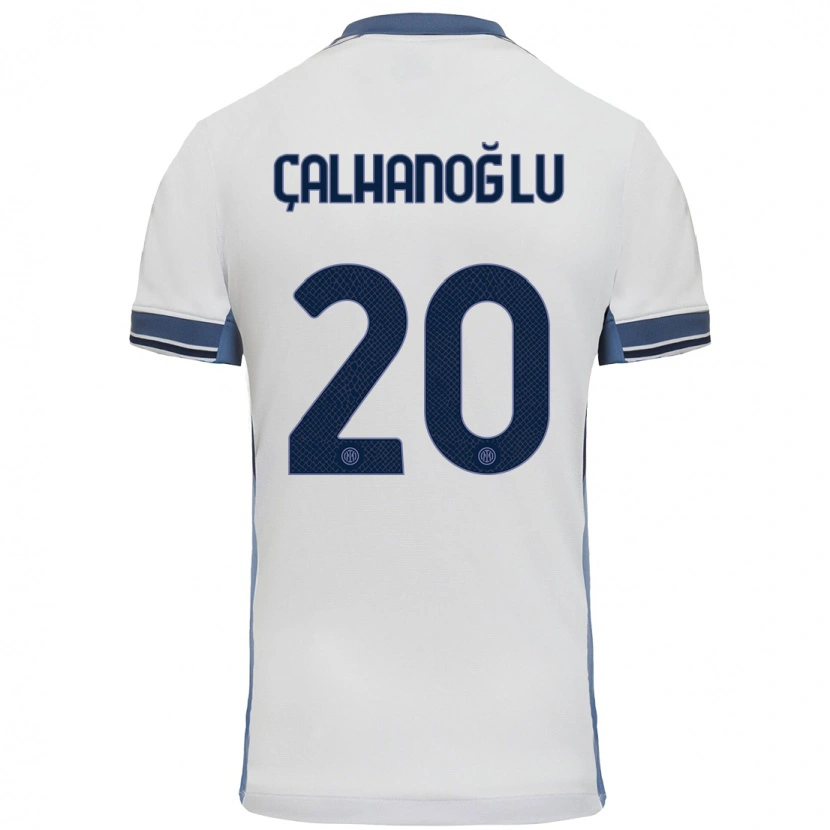 Danxen Män Hakan Çalhanoğlu #20 Vit Grå Bortatröja Matchtröjor 2024/25 Tröjor T-Tröja