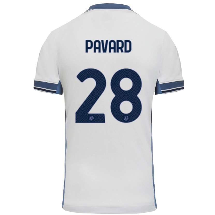 Danxen Män Benjamin Pavard #28 Vit Grå Bortatröja Matchtröjor 2024/25 Tröjor T-Tröja