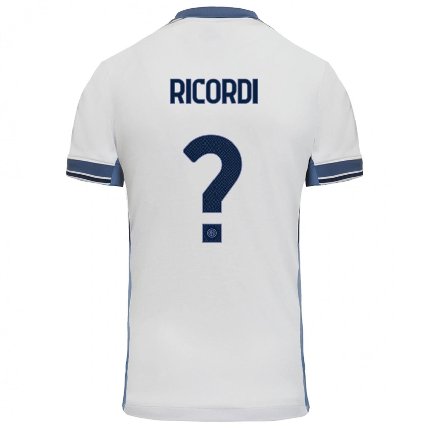 Danxen Män Tommaso Ricordi #0 Vit Grå Bortatröja Matchtröjor 2024/25 Tröjor T-Tröja
