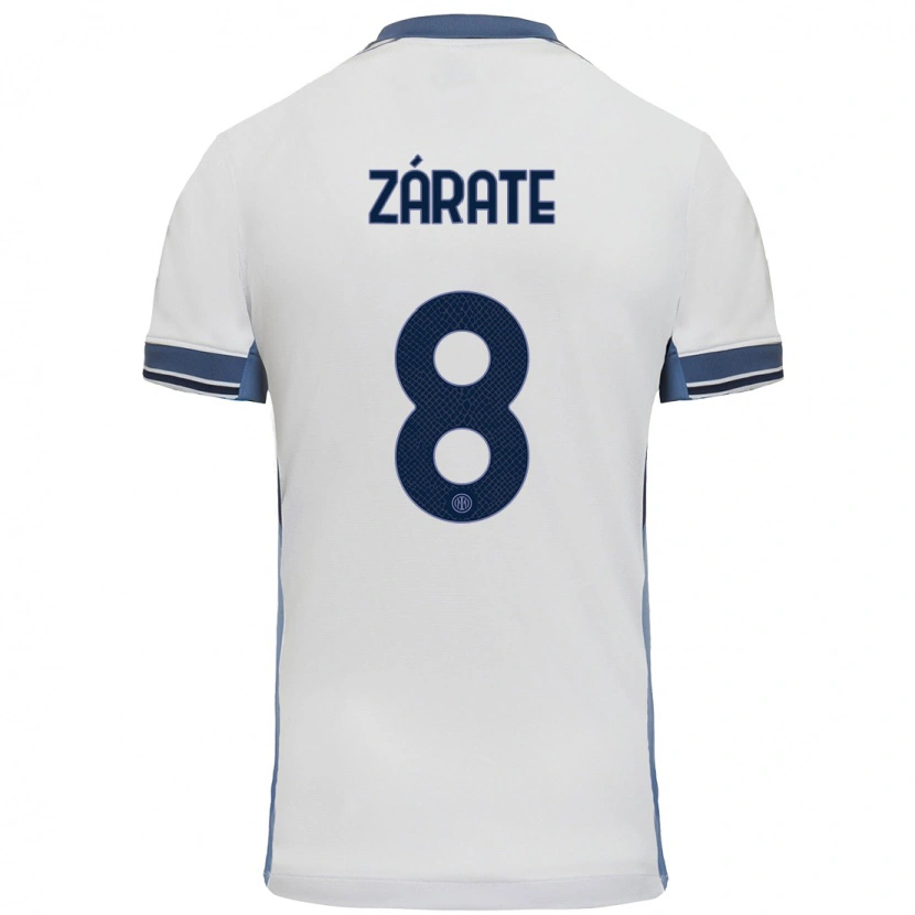 Danxen Män Dilan Zárate #8 Vit Grå Bortatröja Matchtröjor 2024/25 Tröjor T-Tröja