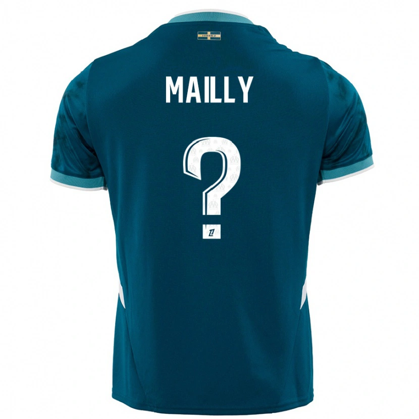 Danxen Män Evan Mailly #0 Turkosblå Bortatröja Matchtröjor 2024/25 Tröjor T-Tröja