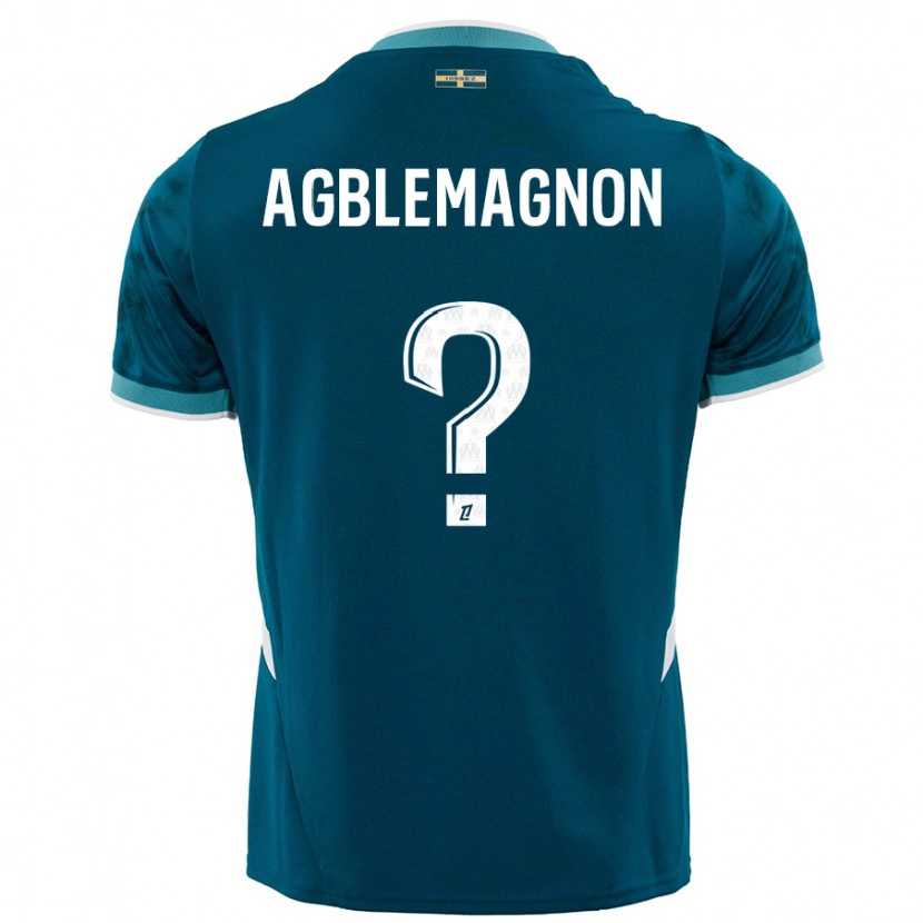 Danxen Män Jordan Agblemagnon #0 Turkosblå Bortatröja Matchtröjor 2024/25 Tröjor T-Tröja