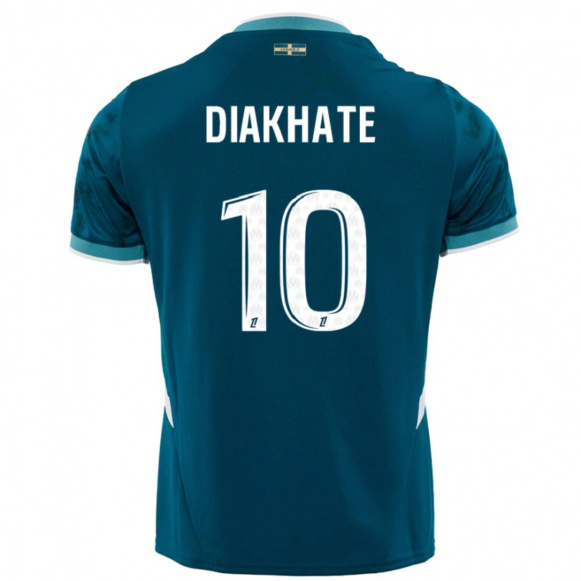 Danxen Män Ndeye Awa Diakhaté #10 Turkosblå Bortatröja Matchtröjor 2024/25 Tröjor T-Tröja