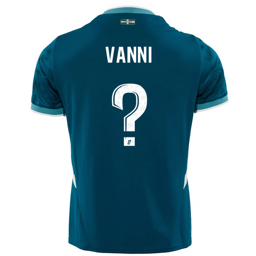 Danxen Män Fabio Vanni #0 Turkosblå Bortatröja Matchtröjor 2024/25 Tröjor T-Tröja