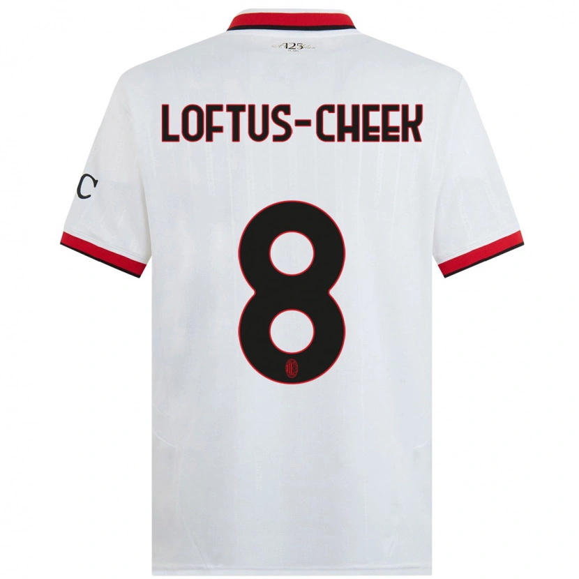 Danxen Män Ruben Loftus-Cheek #8 Vit Svart Röd Bortatröja Matchtröjor 2024/25 Tröjor T-Tröja