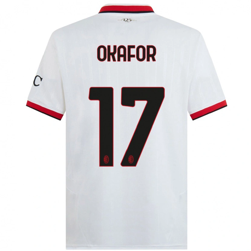 Danxen Män Noah Okafor #17 Vit Svart Röd Bortatröja Matchtröjor 2024/25 Tröjor T-Tröja