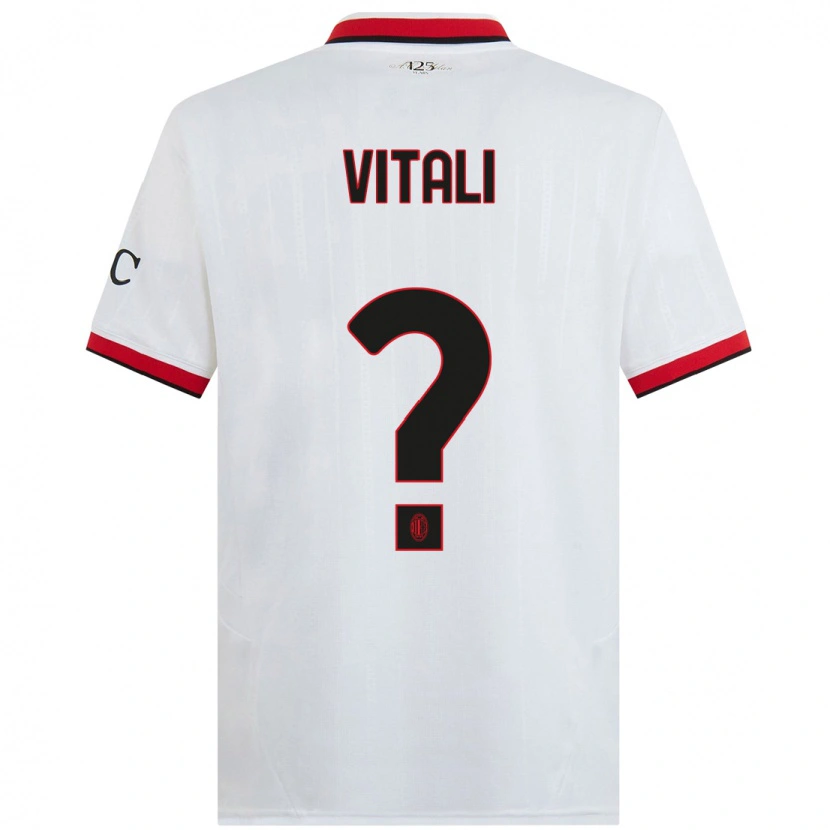 Danxen Män Michael Vitali #0 Vit Svart Röd Bortatröja Matchtröjor 2024/25 Tröjor T-Tröja