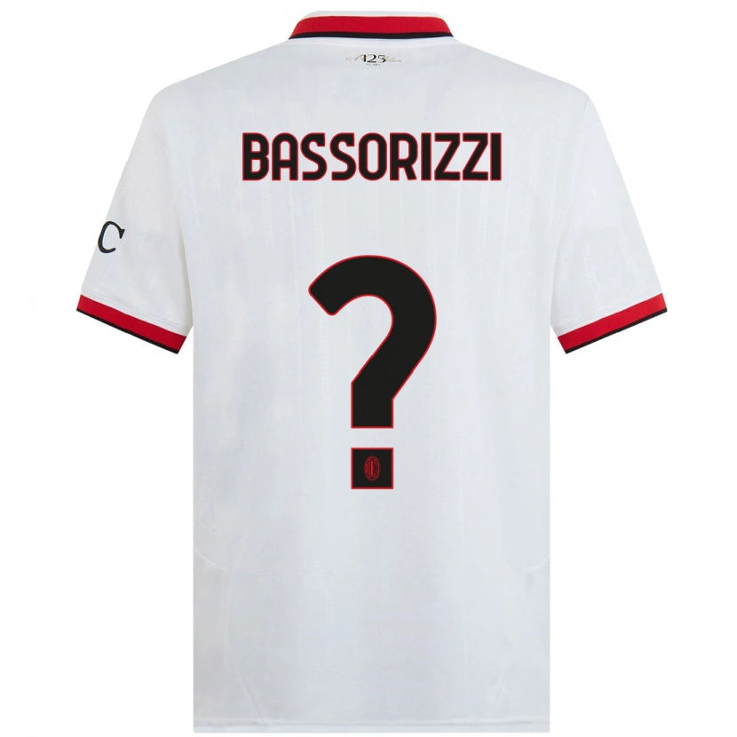 Danxen Män Carlo Bassorizzi #0 Vit Svart Röd Bortatröja Matchtröjor 2024/25 Tröjor T-Tröja