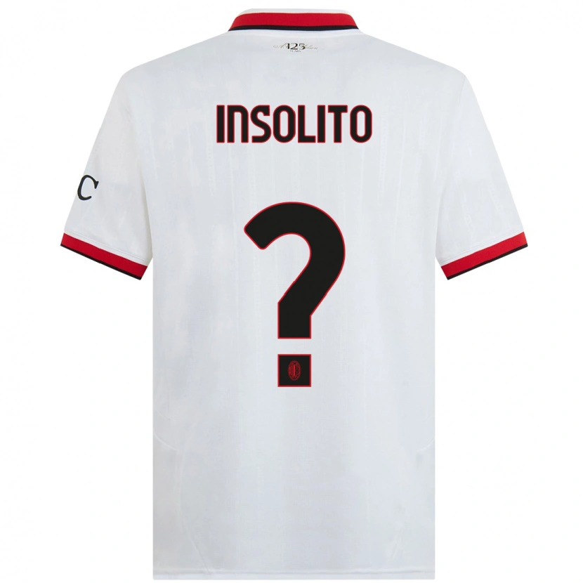 Danxen Män Lorenzo Insolito #0 Vit Svart Röd Bortatröja Matchtröjor 2024/25 Tröjor T-Tröja