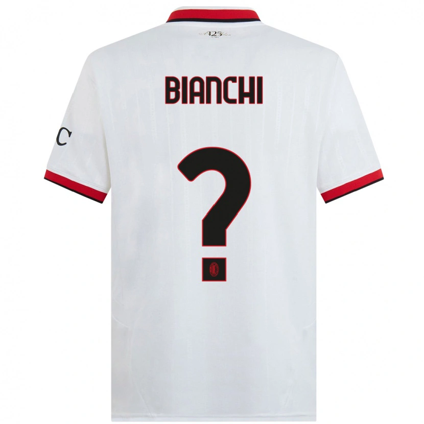 Danxen Män Alessandro Bianchi #0 Vit Svart Röd Bortatröja Matchtröjor 2024/25 Tröjor T-Tröja