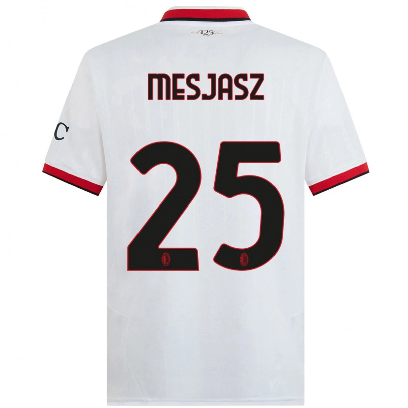 Danxen Män Małgorzata Mesjasz #25 Vit Svart Röd Bortatröja Matchtröjor 2024/25 Tröjor T-Tröja