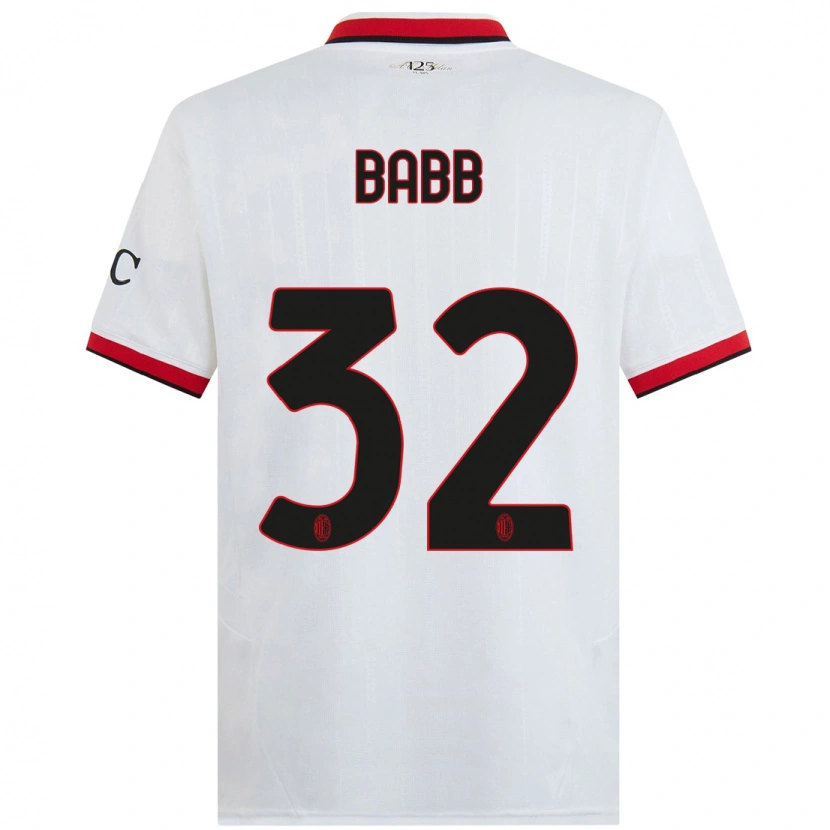 Danxen Män Selena Babb #32 Vit Svart Röd Bortatröja Matchtröjor 2024/25 Tröjor T-Tröja