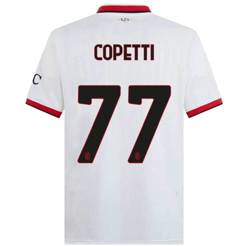 Danxen Män Matilde Copetti #77 Vit Svart Röd Bortatröja Matchtröjor 2024/25 Tröjor T-Tröja
