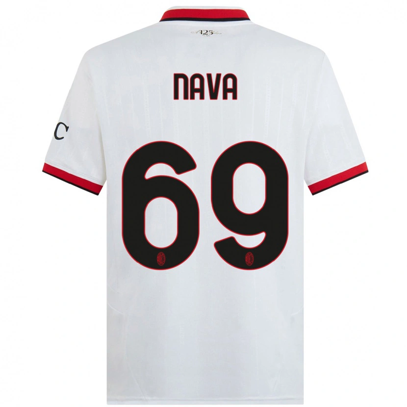 Danxen Män Lapo Nava #69 Vit Svart Röd Bortatröja Matchtröjor 2024/25 Tröjor T-Tröja