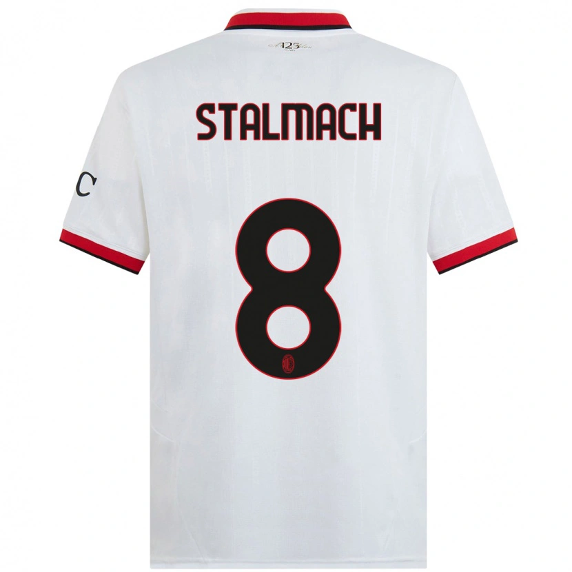 Danxen Män Dariusz Stalmach #8 Vit Svart Röd Bortatröja Matchtröjor 2024/25 Tröjor T-Tröja