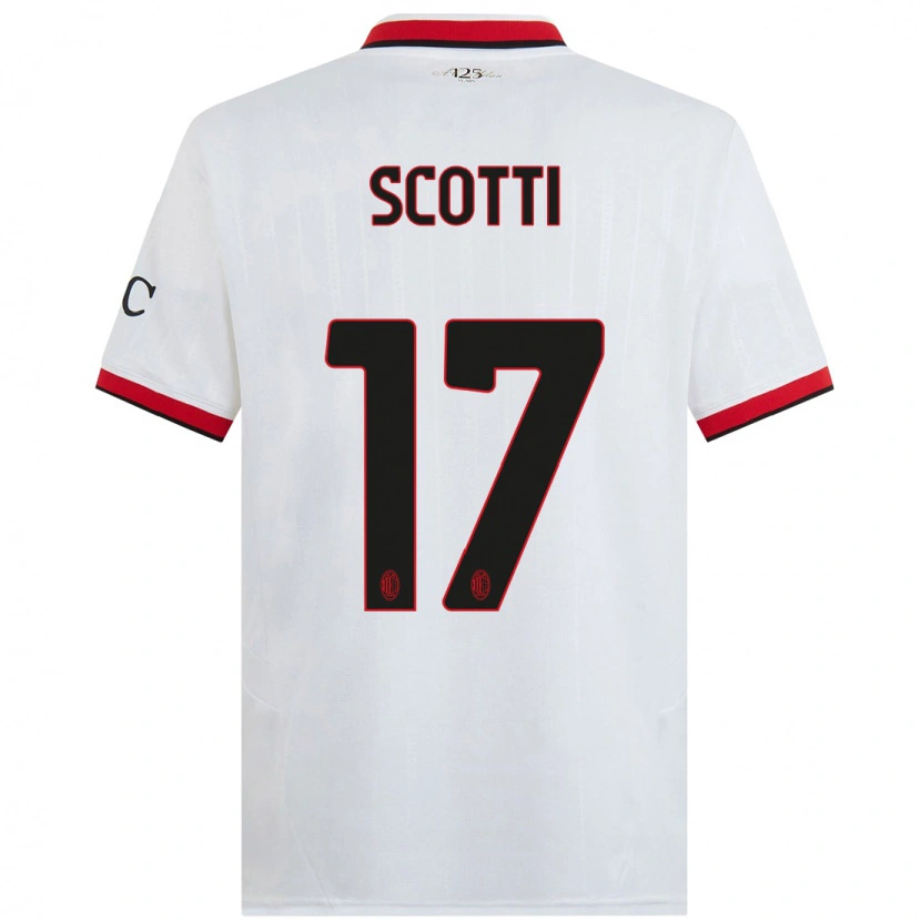 Danxen Män Filippo Scotti #17 Vit Svart Röd Bortatröja Matchtröjor 2024/25 Tröjor T-Tröja