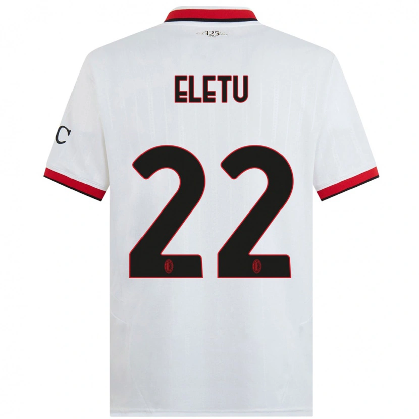 Danxen Män Victor Eletu #22 Vit Svart Röd Bortatröja Matchtröjor 2024/25 Tröjor T-Tröja