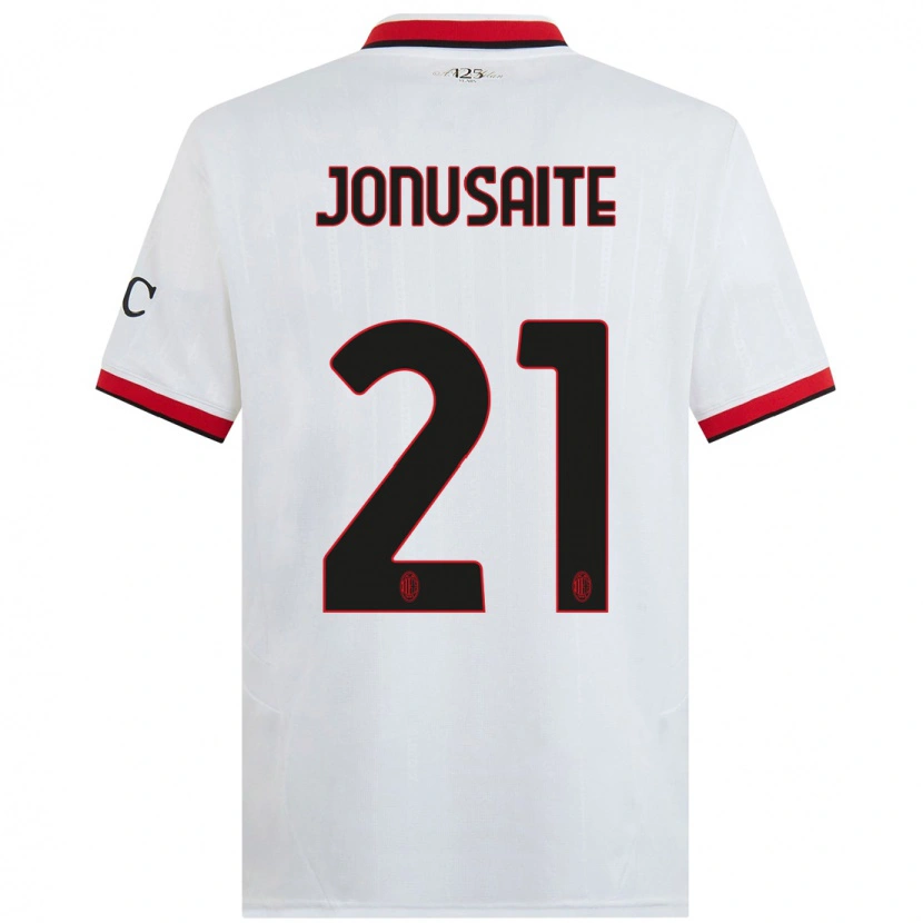 Danxen Män Rimante Jonusaite #21 Vit Svart Röd Bortatröja Matchtröjor 2024/25 Tröjor T-Tröja