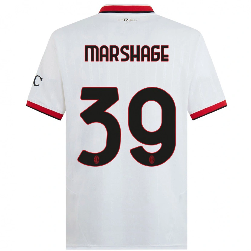 Danxen Män Wilgot Marshage #39 Vit Svart Röd Bortatröja Matchtröjor 2024/25 Tröjor T-Tröja