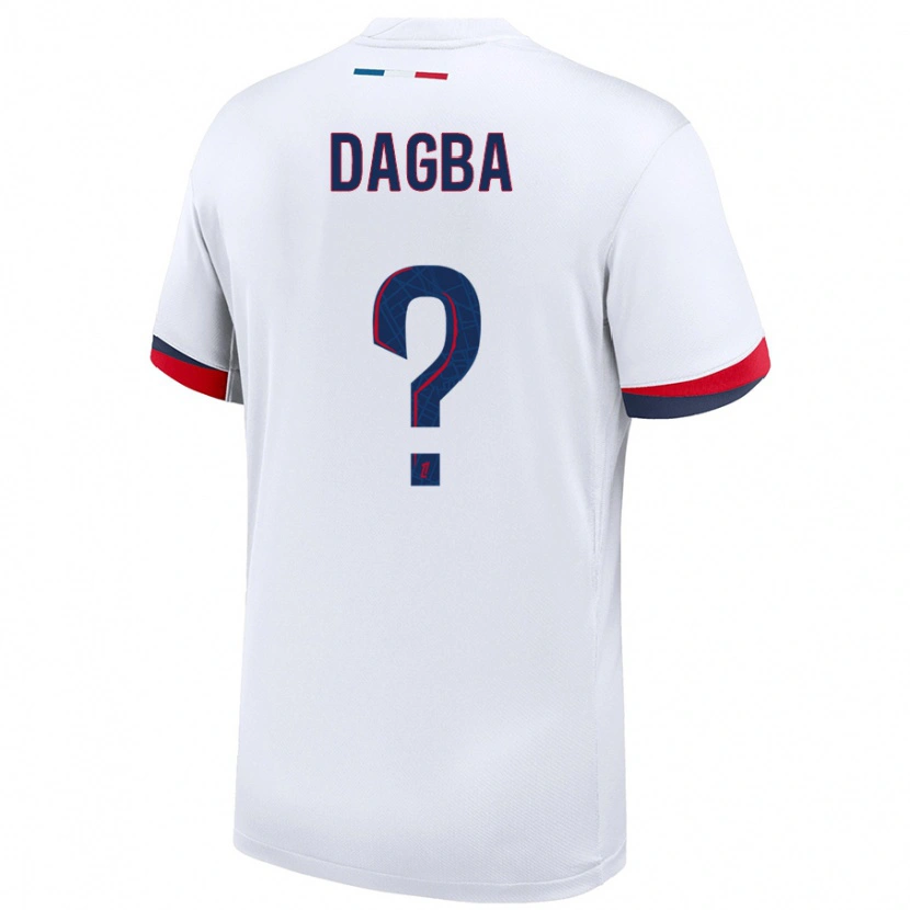 Danxen Män Colin Dagba #0 Vit Blå Röd Bortatröja Matchtröjor 2024/25 Tröjor T-Tröja