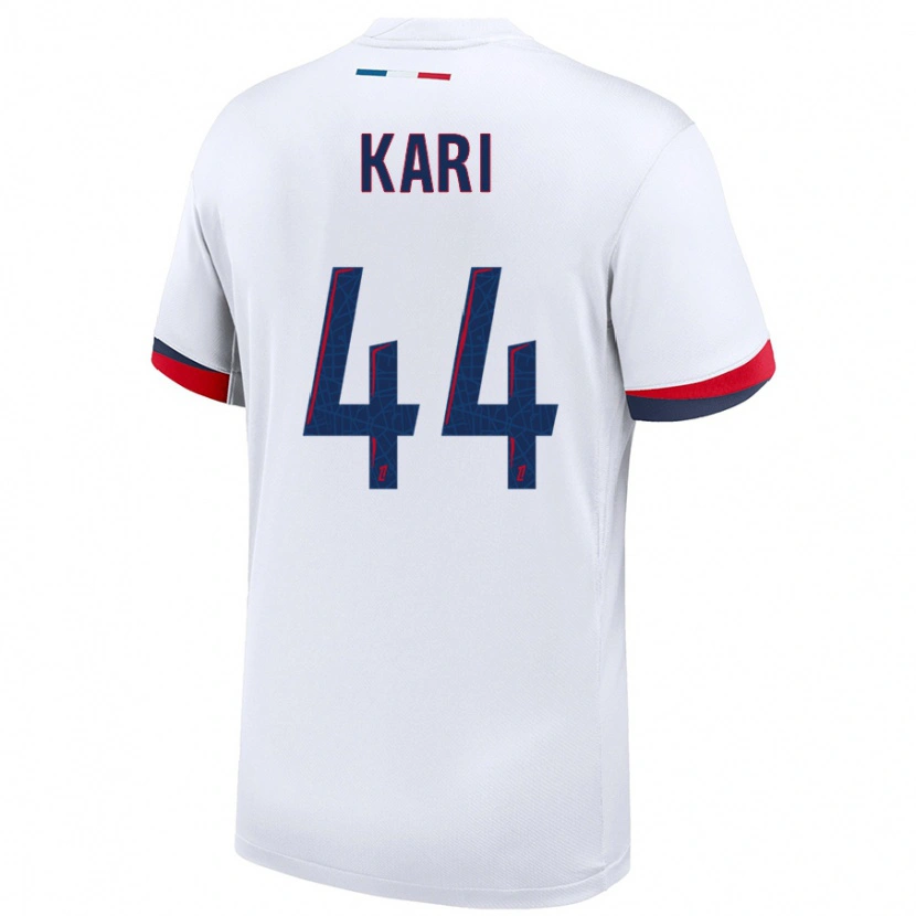 Danxen Män Ayman Kari #44 Vit Blå Röd Bortatröja Matchtröjor 2024/25 Tröjor T-Tröja