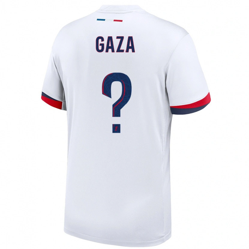 Danxen Män Johnny Gaza #0 Vit Blå Röd Bortatröja Matchtröjor 2024/25 Tröjor T-Tröja