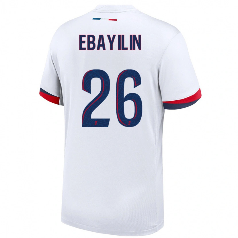 Danxen Män Anaïs Ebayilin #26 Vit Blå Röd Bortatröja Matchtröjor 2024/25 Tröjor T-Tröja