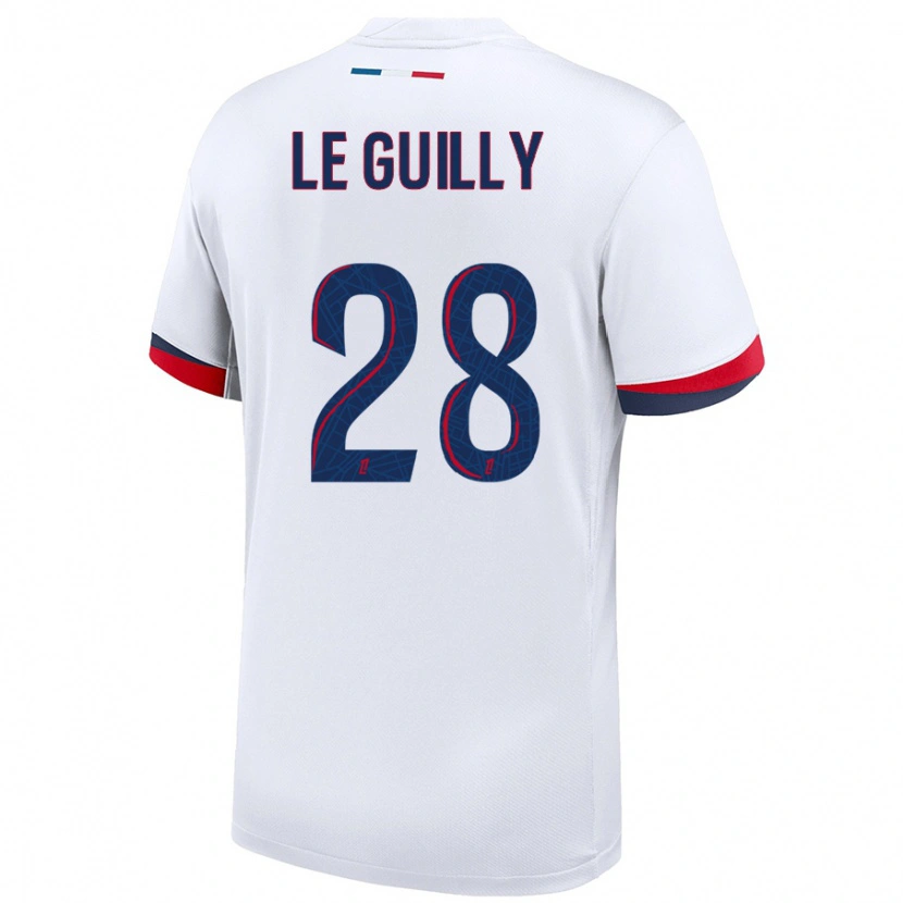 Danxen Män Jade Le Guilly #28 Vit Blå Röd Bortatröja Matchtröjor 2024/25 Tröjor T-Tröja